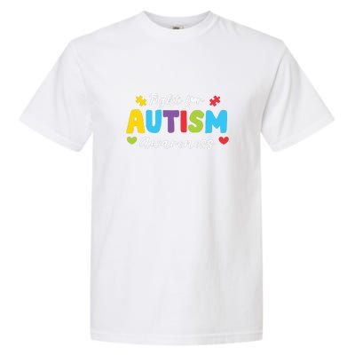 Fight For Autism Awareness Puzzle Gift Autism Awareness Day Garment-Dyed Heavyweight T-Shirt