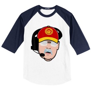 Funny Football American Coach Reid Frozen Mustache Baseball Sleeve Shirt