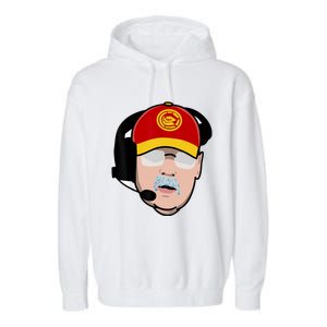 Funny Football American Coach Reid Frozen Mustache Garment-Dyed Fleece Hoodie