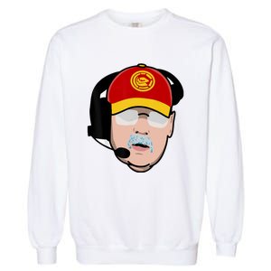 Funny Football American Coach Reid Frozen Mustache Garment-Dyed Sweatshirt