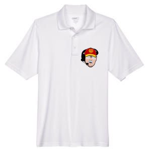 Funny Football American Coach Reid Frozen Mustache Men's Origin Performance Pique Polo