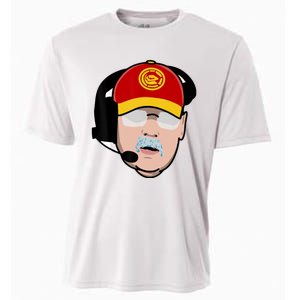 Funny Football American Coach Reid Frozen Mustache Cooling Performance Crew T-Shirt