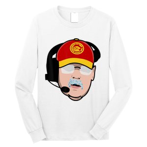 Funny Football American Coach Reid Frozen Mustache Long Sleeve Shirt