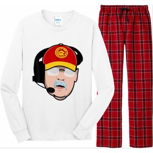 Funny Football American Coach Reid Frozen Mustache Long Sleeve Pajama Set