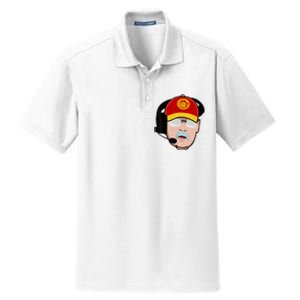 Funny Football American Coach Reid Frozen Mustache Dry Zone Grid Polo