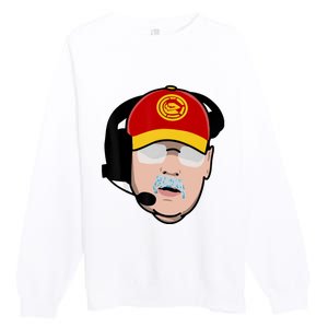 Funny Football American Coach Reid Frozen Mustache Premium Crewneck Sweatshirt