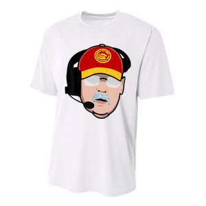 Funny Football American Coach Reid Frozen Mustache Performance Sprint T-Shirt