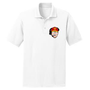 Funny Football American Coach Reid Frozen Mustache PosiCharge RacerMesh Polo