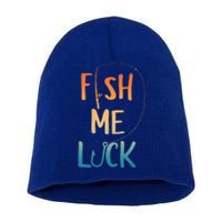 Funny Fishing Art For Fisherman Boat Fly Fish Short Acrylic Beanie