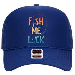 Funny Fishing Art For Fisherman Boat Fly Fish High Crown Mesh Back Trucker Hat