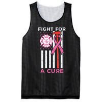 Fight For A Cure Firefighter US Flag Breast Cancer Awareness Mesh Reversible Basketball Jersey Tank