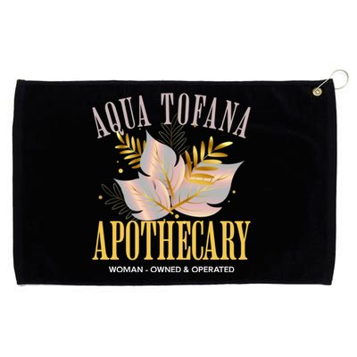 Funny Feminist Aqua Tofana Apothecary Vintage Grommeted Golf Towel