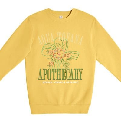 Funny Feminist Aqua Tofana Apothecary Vintage Premium Crewneck Sweatshirt