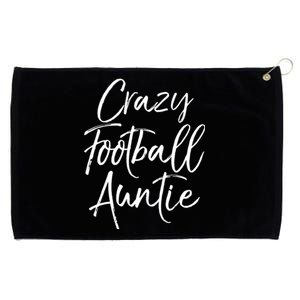 Funny Football Aunt Gift Crazy Football Auntie Gift Grommeted Golf Towel