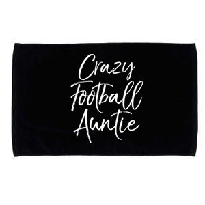 Funny Football Aunt Gift Crazy Football Auntie Gift Microfiber Hand Towel