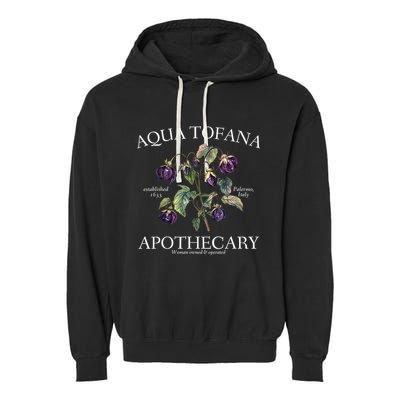 Funny Feminist Aqua Tofana Apothecary Vintage Design Garment-Dyed Fleece Hoodie