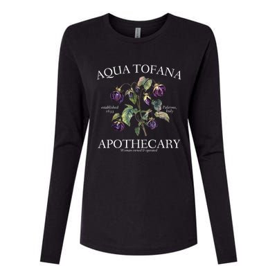 Funny Feminist Aqua Tofana Apothecary Vintage Design Womens Cotton Relaxed Long Sleeve T-Shirt