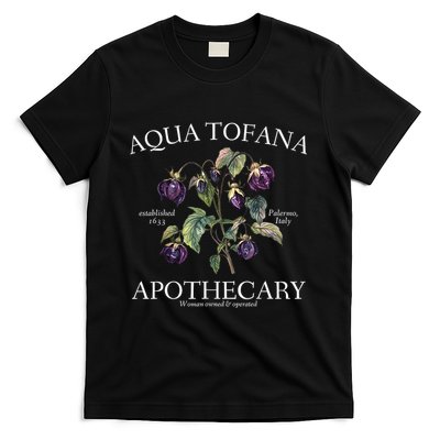 Funny Feminist Aqua Tofana Apothecary Vintage Design T-Shirt