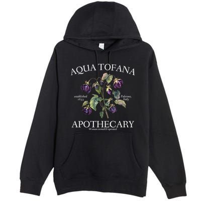 Funny Feminist Aqua Tofana Apothecary Vintage Design Premium Pullover Hoodie