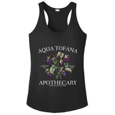 Funny Feminist Aqua Tofana Apothecary Vintage Design Ladies PosiCharge Competitor Racerback Tank