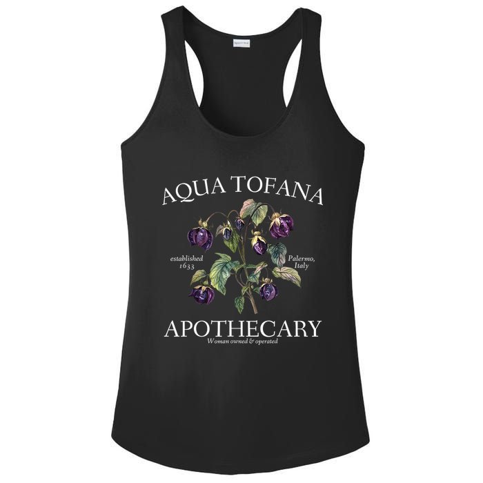 Funny Feminist Aqua Tofana Apothecary Vintage Design Ladies PosiCharge Competitor Racerback Tank