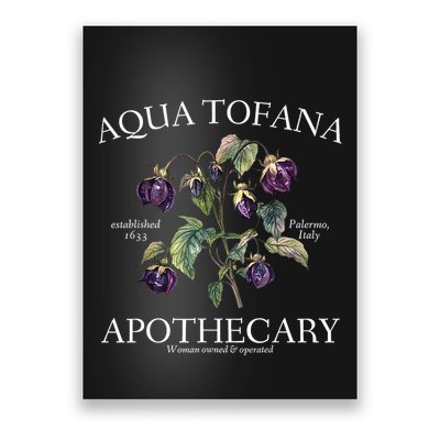 Funny Feminist Aqua Tofana Apothecary Vintage Design Poster