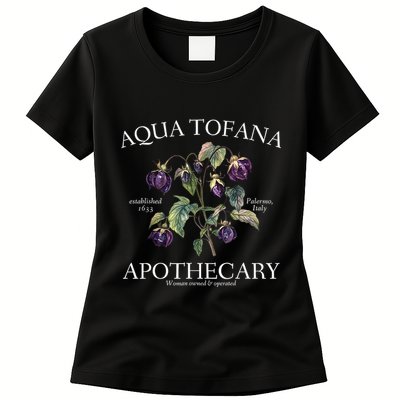 Funny Feminist Aqua Tofana Apothecary Vintage Design Womens T-Shirt