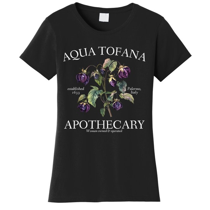 Funny Feminist Aqua Tofana Apothecary Vintage Design Women's T-Shirt