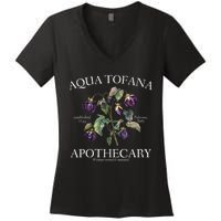 Funny Feminist Aqua Tofana Apothecary Vintage Design Women's V-Neck T-Shirt