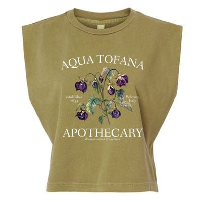 Funny Feminist Aqua Tofana Apothecary Vintage Design Garment-Dyed Women's Muscle Tee