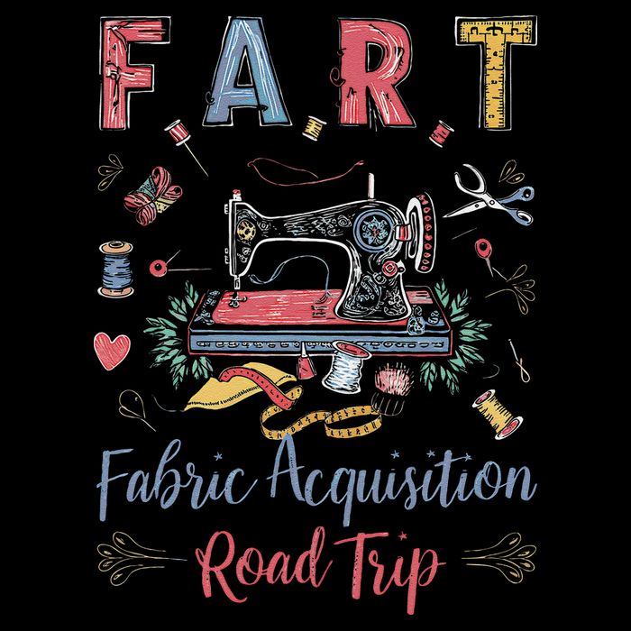 Fart Fabric Acquisition Road Trip For Sewing Quilting Lover 16 in Basic Backpack