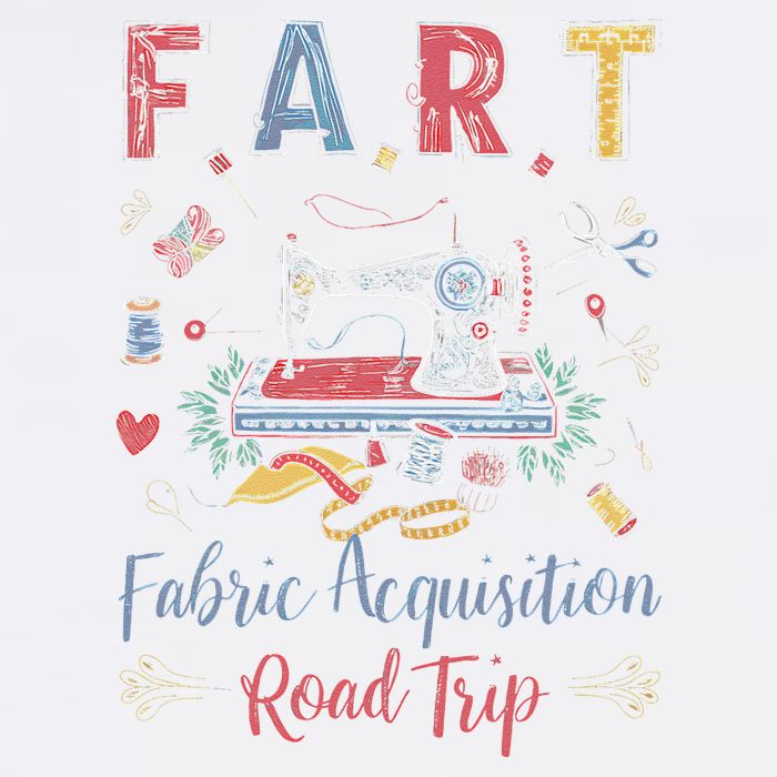 Fart Fabric Acquisition Road Trip For Sewing Quilting Lover Doggie Tank