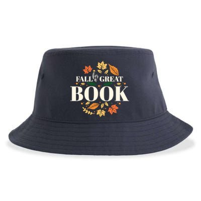 Fall For A Great Book Reading Librarian Autumn Teacher Sustainable Bucket Hat