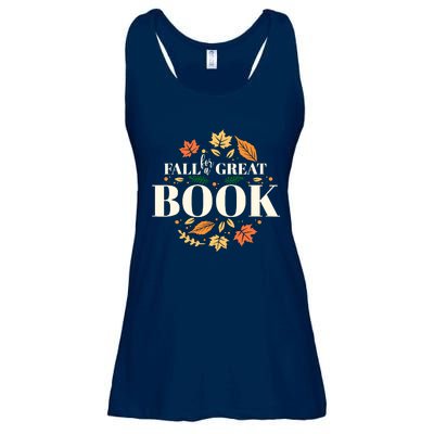 Fall For A Great Book Reading Librarian Autumn Teacher Ladies Essential Flowy Tank