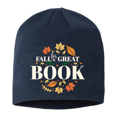 Fall For A Great Book Reading Librarian Autumn Teacher Sustainable Beanie