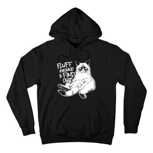 Funny Fluff Around And Find Out, Grumpy Kitty, Sarcastic Cat Hoodie