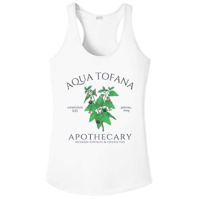 Funny Feminist Aqua Tofana Apothecary Vintage Ladies PosiCharge Competitor Racerback Tank