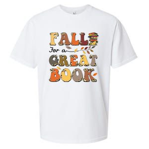 Fall For A Great Book Retro Leopard Autumn Thanksgiving Sueded Cloud Jersey T-Shirt