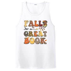 Fall For A Great Book Retro Leopard Autumn Thanksgiving PosiCharge Competitor Tank