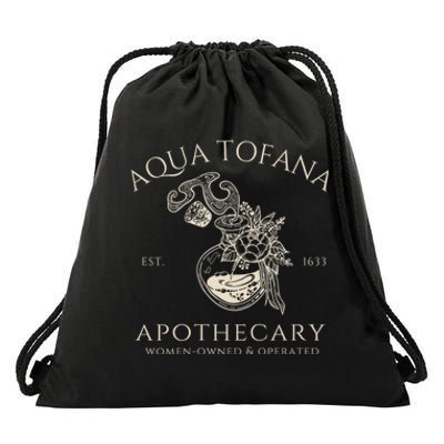 Funny Feminist Aqua Tofana Apothecary Vintage Drawstring Bag