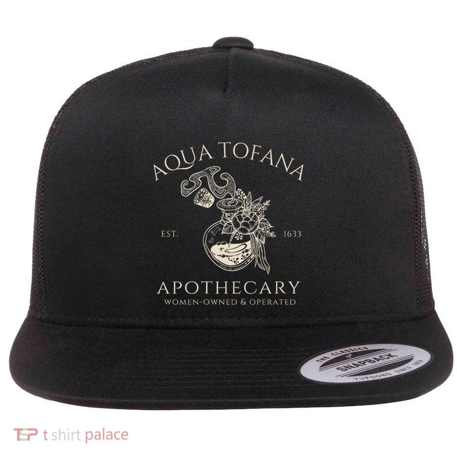 Funny Feminist Aqua Tofana Apothecary Vintage Flatbill Hat