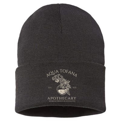 Funny Feminist Aqua Tofana Apothecary Vintage Sustainable Knit Beanie