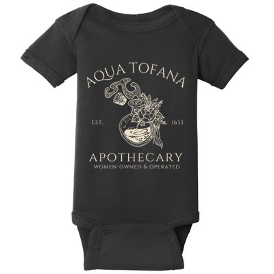 Funny Feminist Aqua Tofana Apothecary Vintage Baby Bodysuit