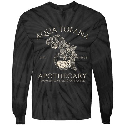 Funny Feminist Aqua Tofana Apothecary Vintage Tie-Dye Long Sleeve Shirt