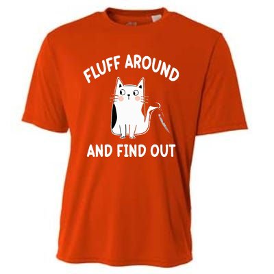 Funny Fluff Around And Find Out Funny Cat Cooling Performance Crew T-Shirt