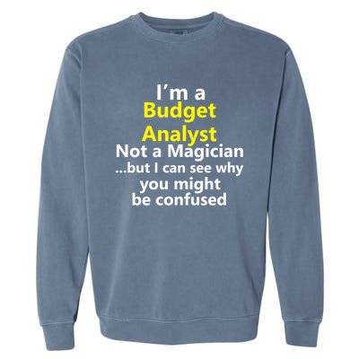 Funny Finance Analyst Job Career Budget Banking Accountant Great Gift Garment-Dyed Sweatshirt