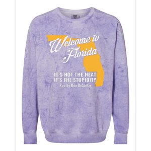 Funny Florida Anti Gov. Ron DeSantis Colorblast Crewneck Sweatshirt