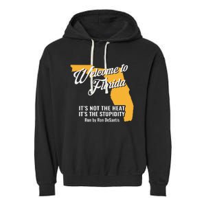 Funny Florida Anti Gov. Ron DeSantis Garment-Dyed Fleece Hoodie