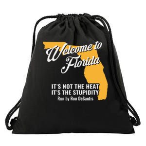 Funny Florida Anti Gov. Ron DeSantis Drawstring Bag