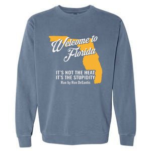 Funny Florida Anti Gov. Ron DeSantis Garment-Dyed Sweatshirt